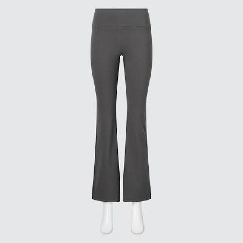 Pantalon Uniqlo AIRism Soft Flare Femme Vert Olive | 6115660