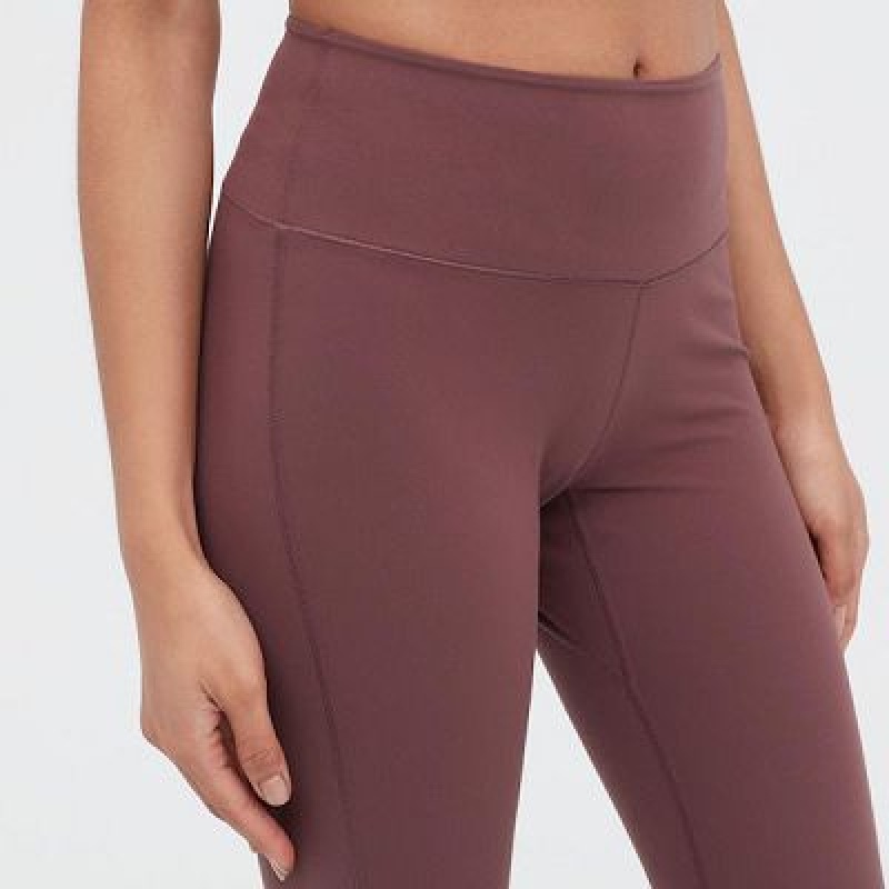 Pantalon Uniqlo AIRism Soft Flare Femme Bordeaux | 9186267