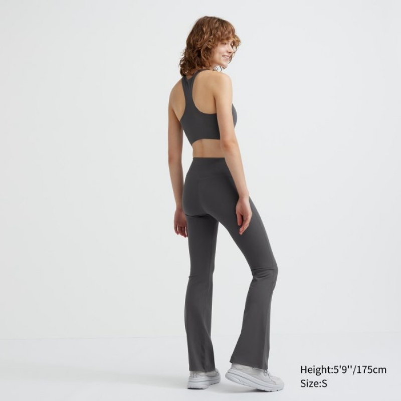 Pantalon Uniqlo AIRism Soft Flare Leggings Femme Grise | 9594083