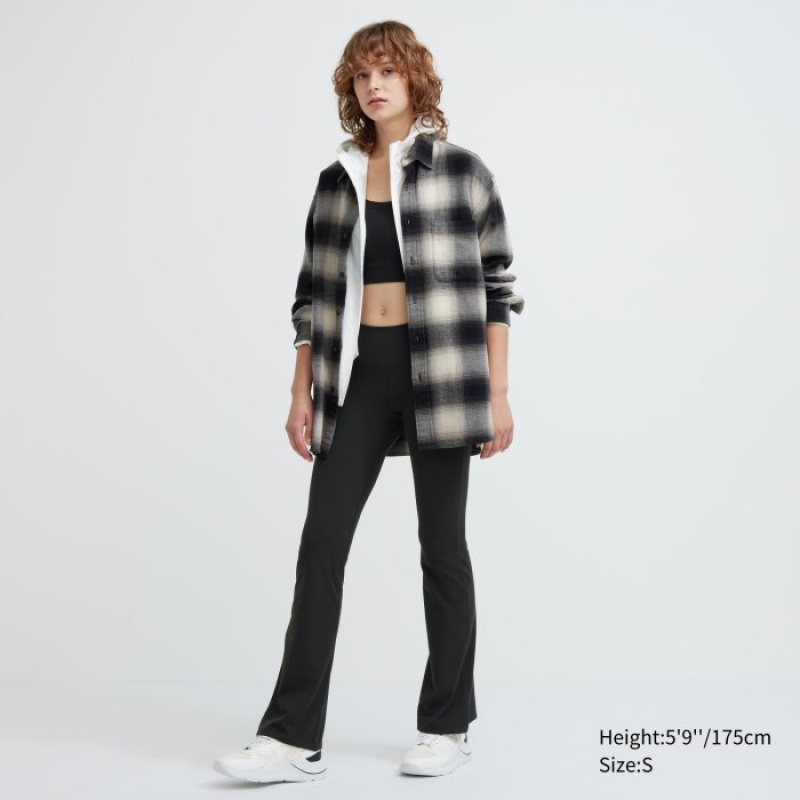 Pantalon Uniqlo AIRism Soft Flare Leggings Femme Noir | 6070665