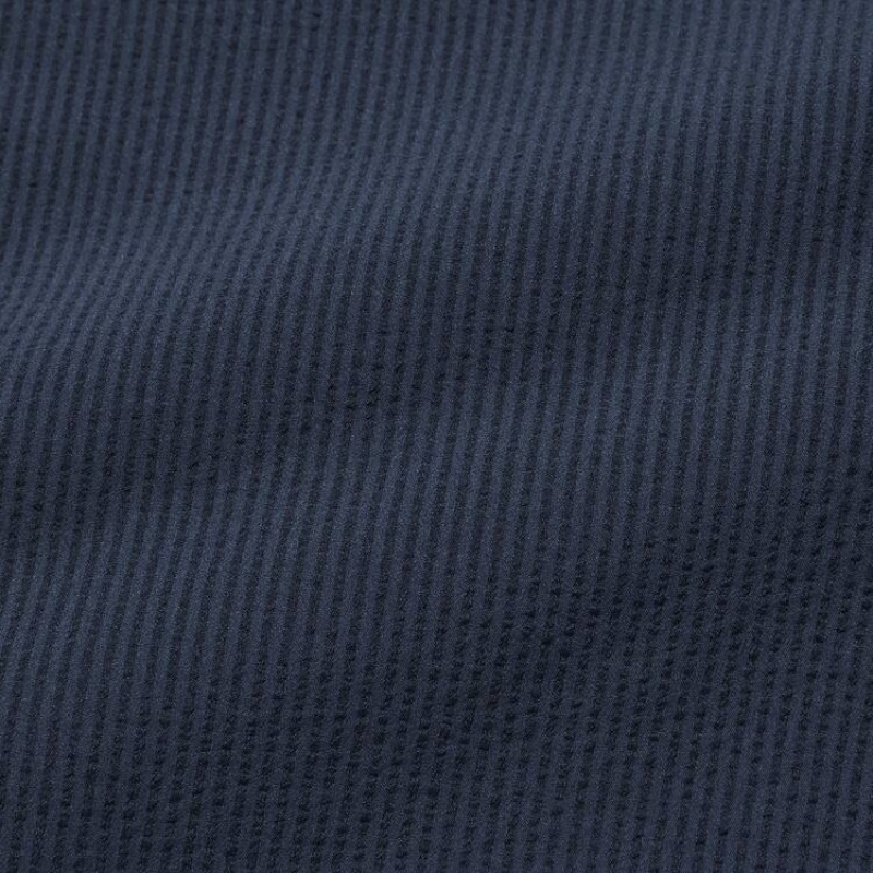 Pantalon Uniqlo Airsense Ultra Light Seersucker Relaxed Fit Homme Bleu Marine | 7645527