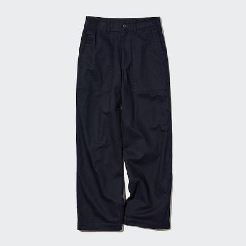 Pantalon Uniqlo Baker Femme Bleu Marine | 8607779