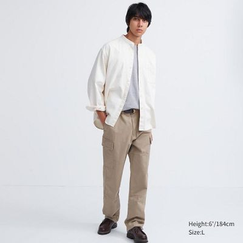 Pantalon Uniqlo Cargo Femme Beige | 590147