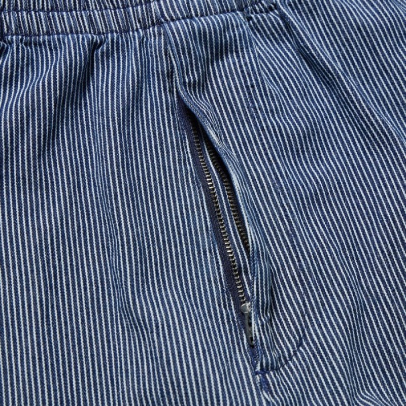 Pantalon Uniqlo Cotton Relaxed Ankle Femme Bleu | 8101517