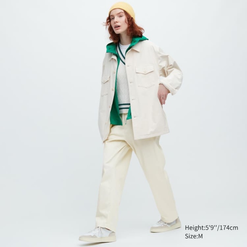Pantalon Uniqlo Cotton Relaxed Fit Ankle Length Homme Blanche | 4908204