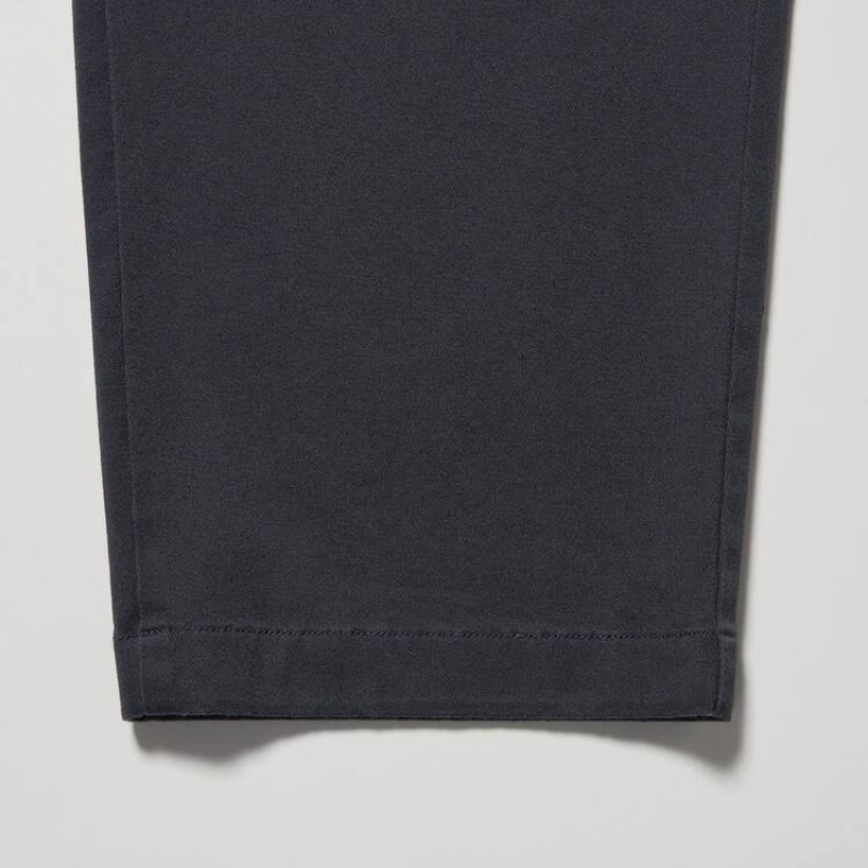 Pantalon Uniqlo Cotton Relaxed Fit Ankle Length Homme Grise | 6684302