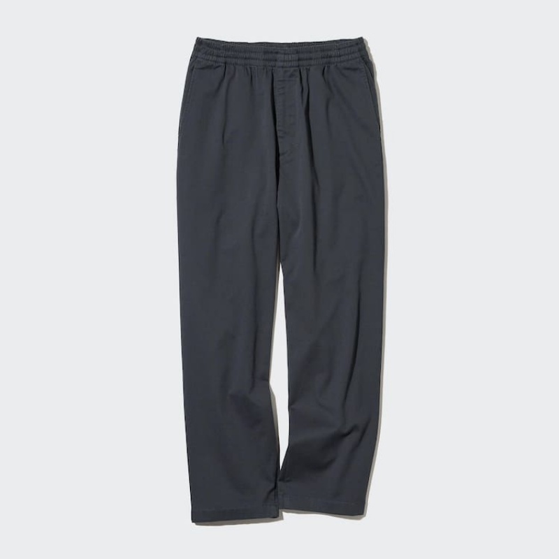 Pantalon Uniqlo Cotton Relaxed Fit Ankle Length Homme Grise | 6684302