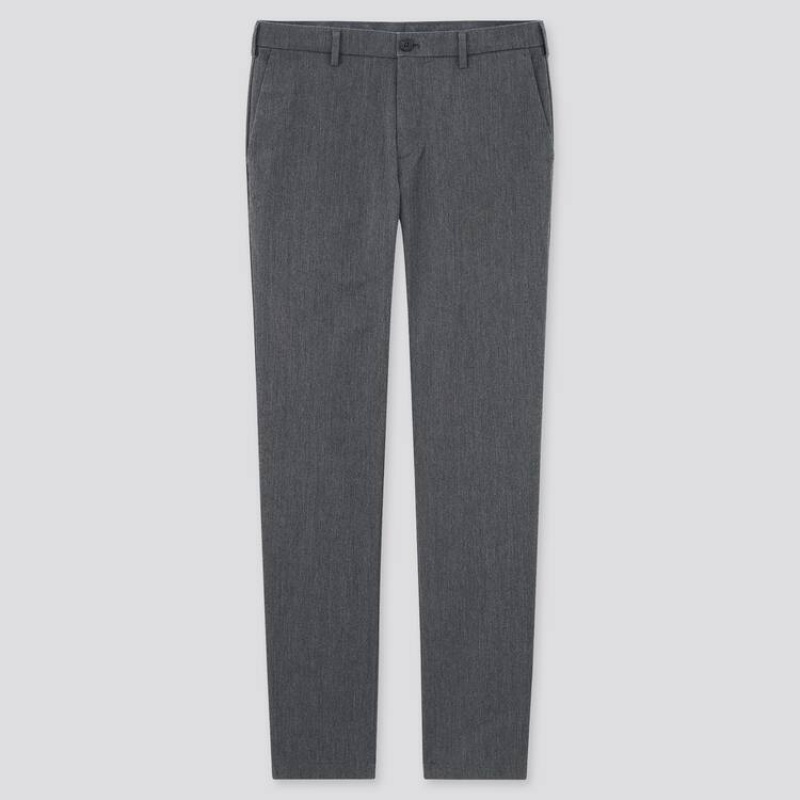 Pantalon Uniqlo Cotton Stretch Slim Fit Chinos Homme Grise | 5556934