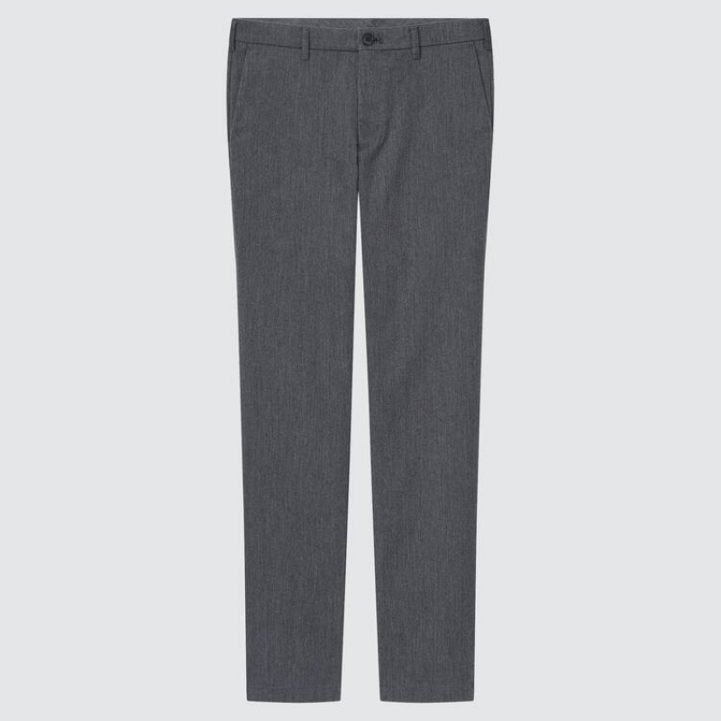 Pantalon Uniqlo Cotton Stretch Slim Fit Chinos Homme Grise | 8210656