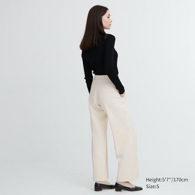 Pantalon Uniqlo Dry Sweat Track Femme Blanche | 886396