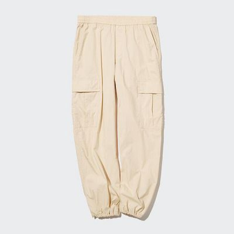 Pantalon Uniqlo Easy Cargo Femme Beige | 9372450