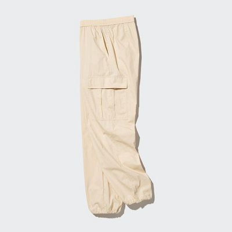 Pantalon Uniqlo Easy Cargo Femme Beige | 9372450