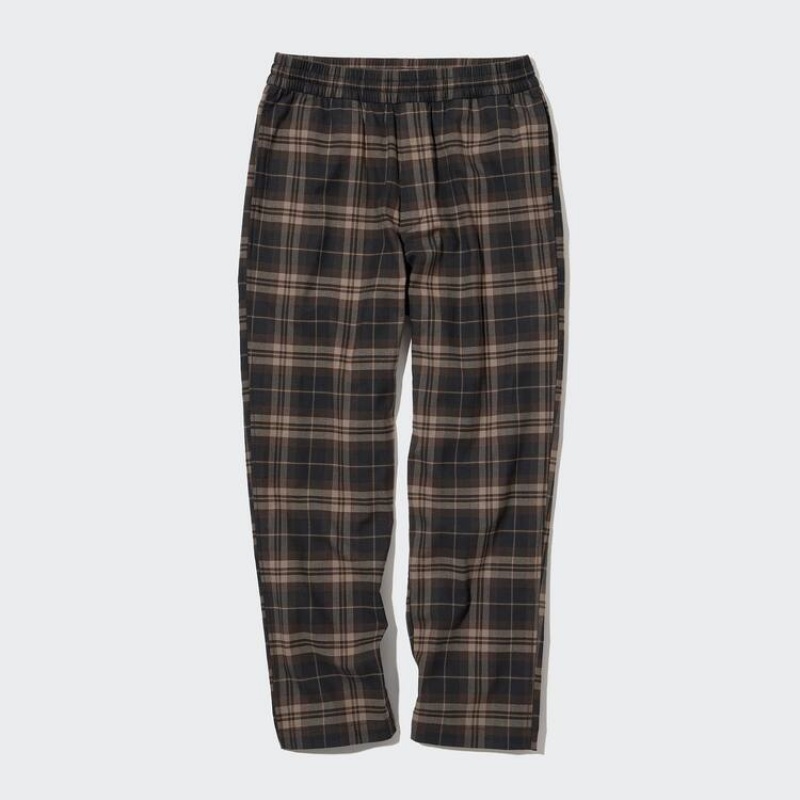 Pantalon Uniqlo Flannel Ankle Length Homme Marron | 3205603