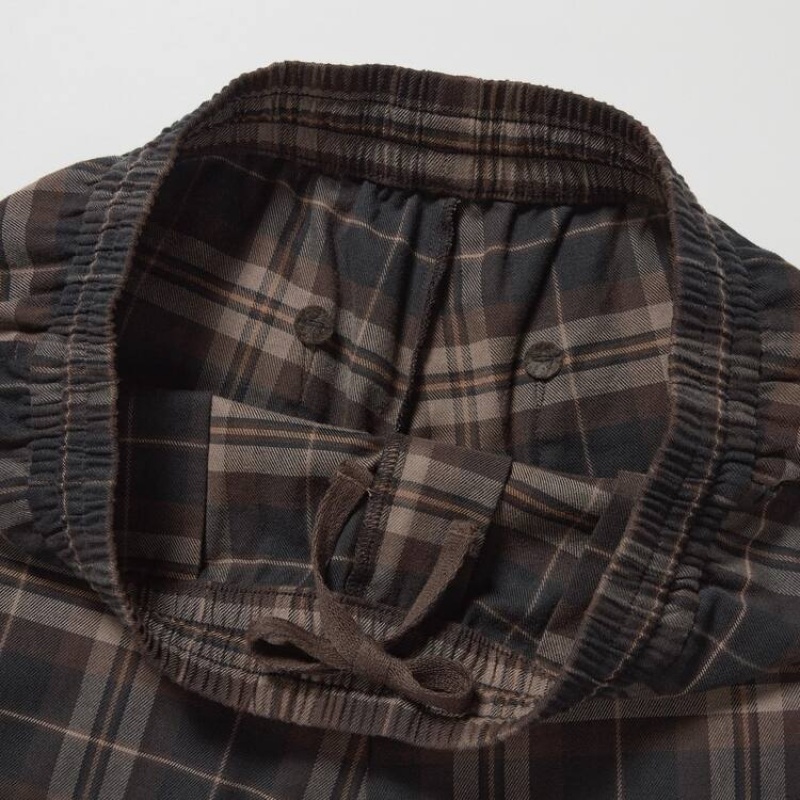 Pantalon Uniqlo Flannel Ankle Length Homme Marron | 3205603