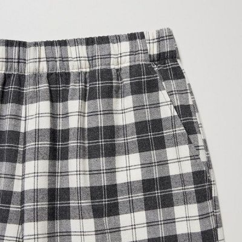 Pantalon Uniqlo Flannel Femme Noir | 4491195