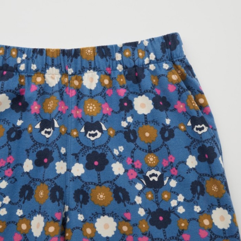 Pantalon Uniqlo Flannel Lounge Femme Bleu | 5561327