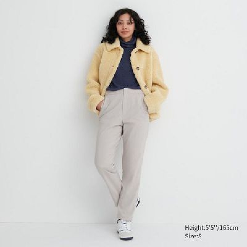 Pantalon Uniqlo Heattech Warm Lined Femme Grise | 7287537