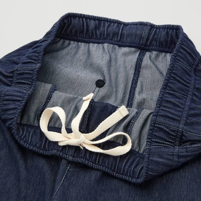 Pantalon Uniqlo Jersey Relaxed Fit Ankle Length Homme Bleu Marine | 9173782