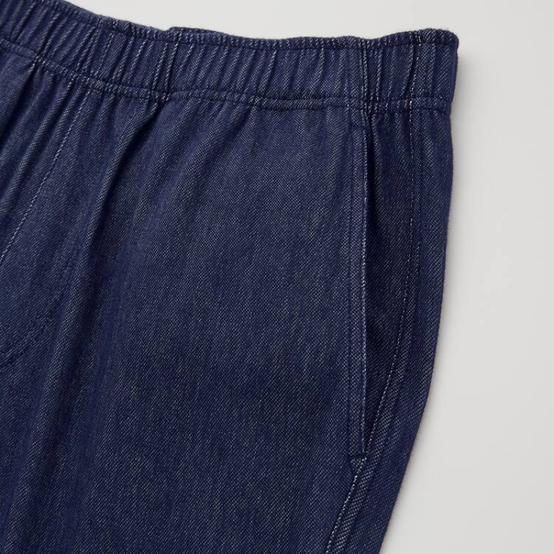 Pantalon Uniqlo Jersey Relaxed Fit Ankle Length Homme Bleu Marine | 9173782