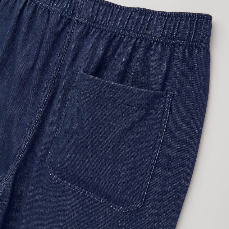 Pantalon Uniqlo Jersey Relaxed Fit Ankle Length Homme Bleu Marine | 9173782