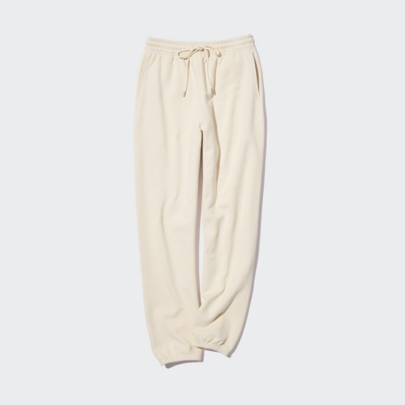 Pantalon Uniqlo Jogger Femme Blanche | 9736835
