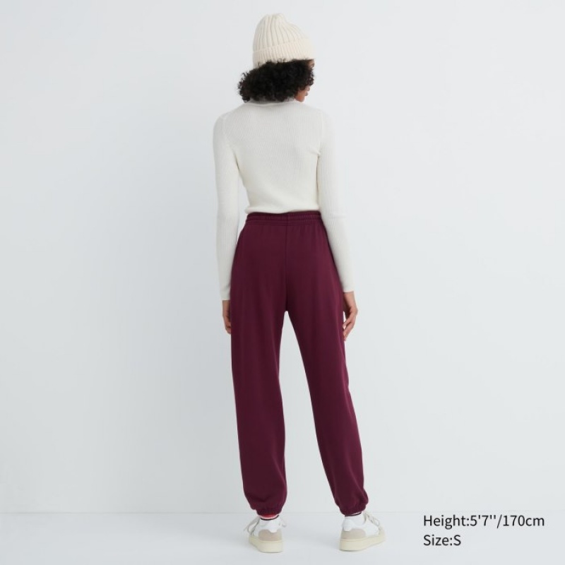 Pantalon Uniqlo Jogger Femme Bordeaux | 637996