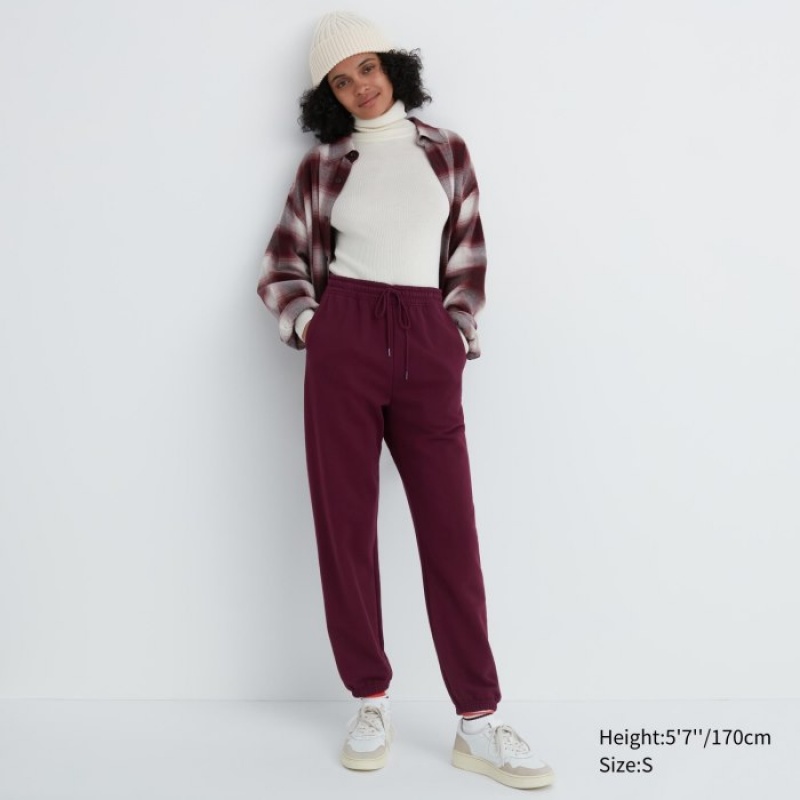 Pantalon Uniqlo Jogger Femme Bordeaux | 637996