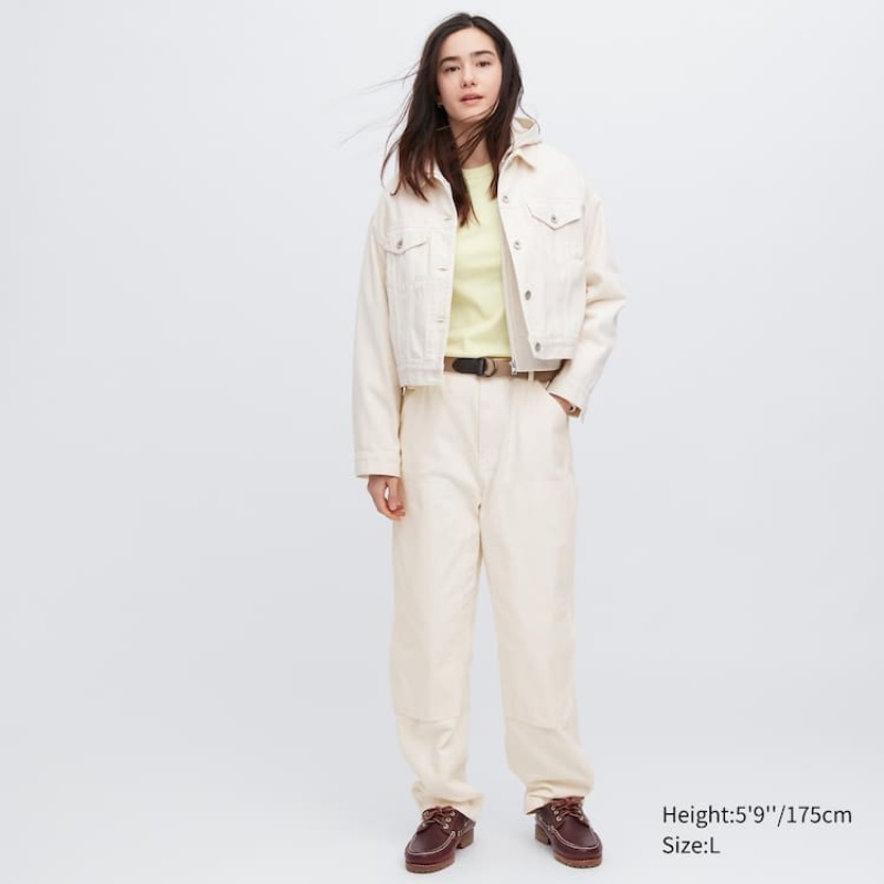 Pantalon Uniqlo Painter Homme Blanche | 5425052