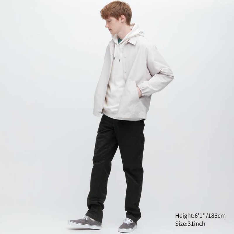 Pantalon Uniqlo Regular Fit Chino Homme Noir | 2219277