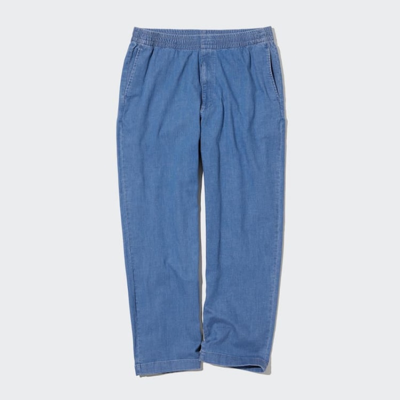 Pantalon Uniqlo Relaxed Fit Ankle Length Homme Bleu | 9597496