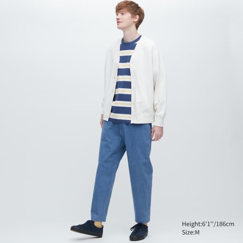 Pantalon Uniqlo Relaxed Fit Ankle Length Homme Bleu | 9597496