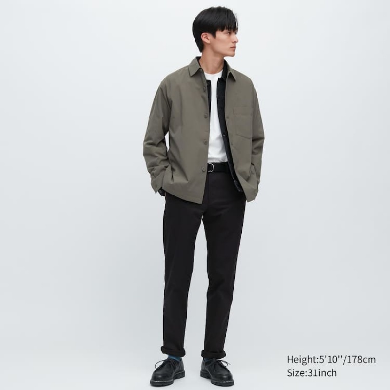 Pantalon Uniqlo Slim Fit Chino Homme Noir | 824305