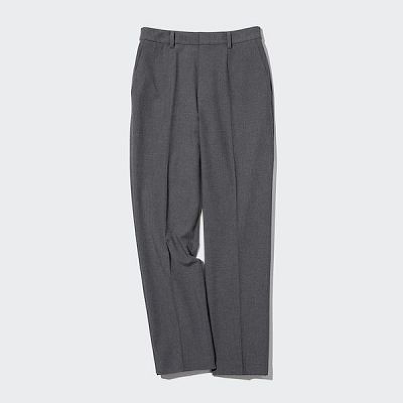 Pantalon Uniqlo Smart Ankle (2-Way Stretch, Tall) Femme Grise | 8570532