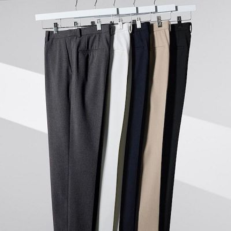 Pantalon Uniqlo Smart Ankle (2-Way Stretch) Femme Bleu Marine | 1985756