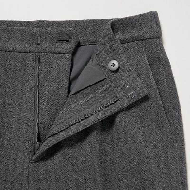 Pantalon Uniqlo Smart Brushed Ankle Femme Blanche | 8474756