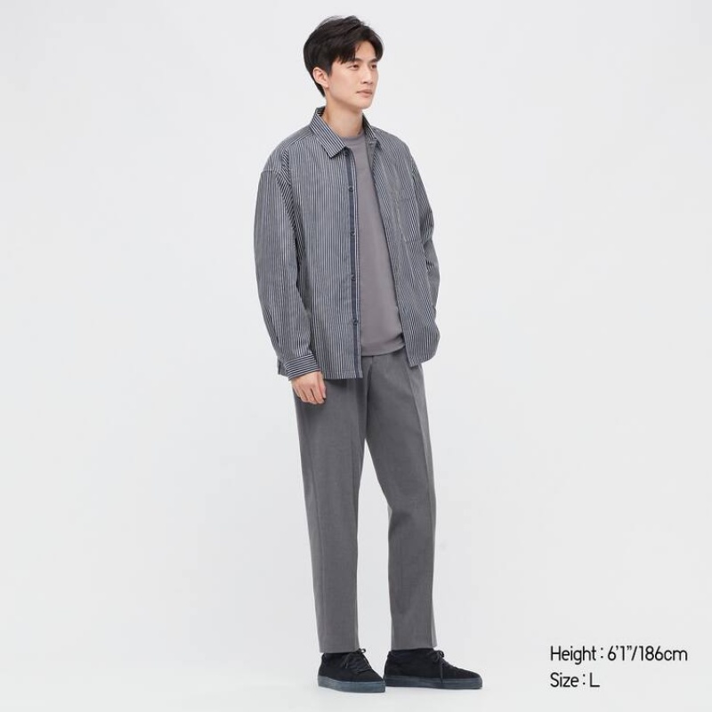 Pantalon Uniqlo Smart Comfort Ankle Length Homme Grise | 8496961