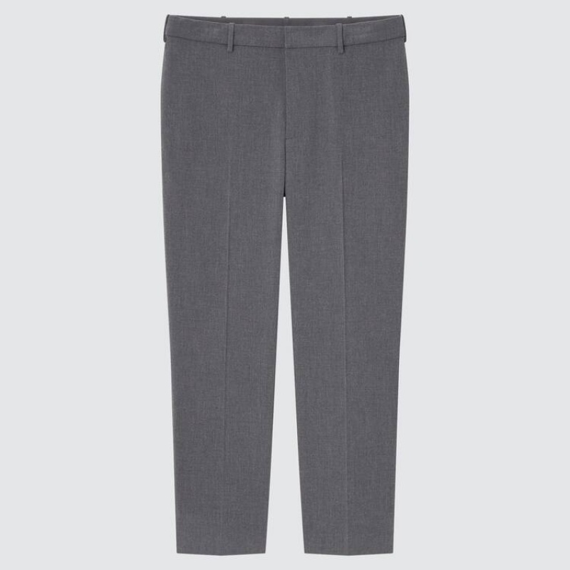 Pantalon Uniqlo Smart Comfort Ankle Length Homme Grise | 1736214