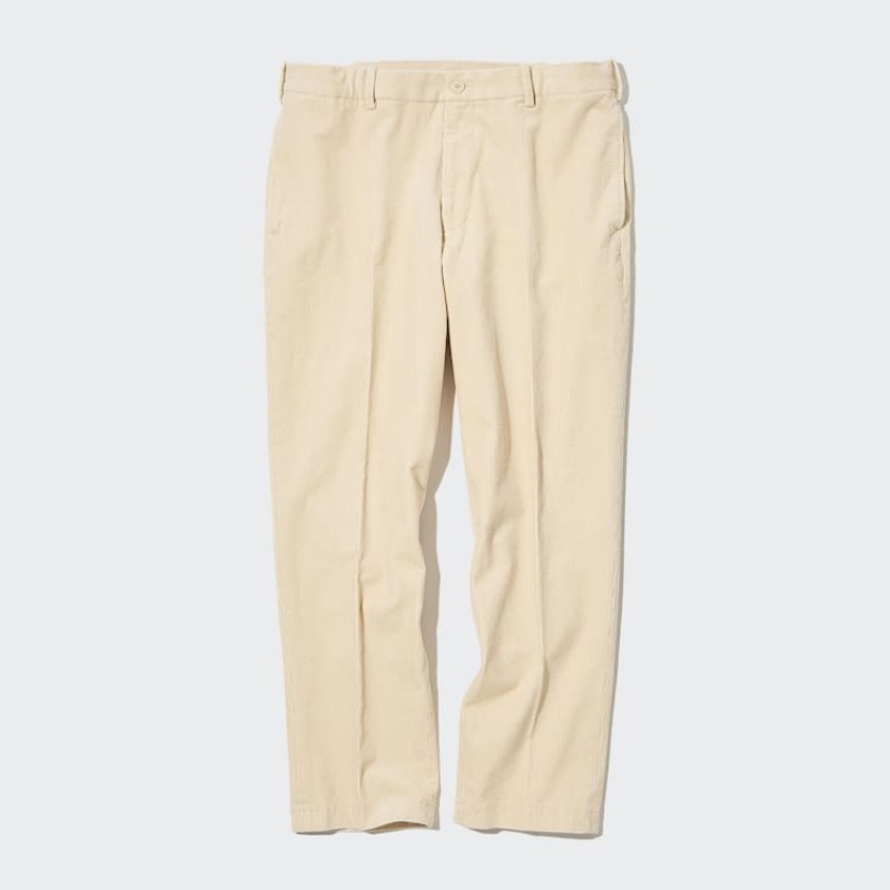 Pantalon Uniqlo Smart Corduroy Ankle Length Homme Beige | 690221
