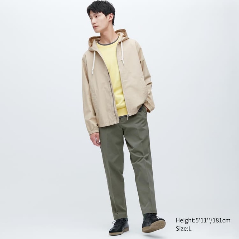 Pantalon Uniqlo Smart Cotton Ankle Length Homme Vert Olive | 3177552