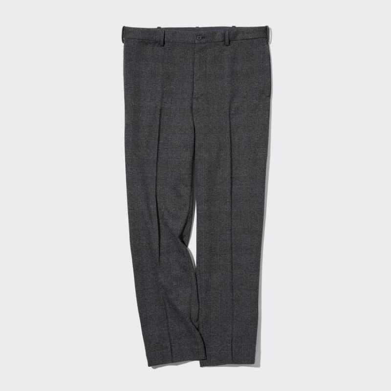 Pantalon Uniqlo Smart Glen Checked Ankle Length Homme Grise | 5157018