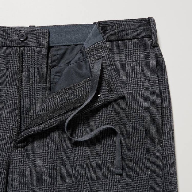 Pantalon Uniqlo Smart Glen Checked Ankle Length Homme Grise | 5157018