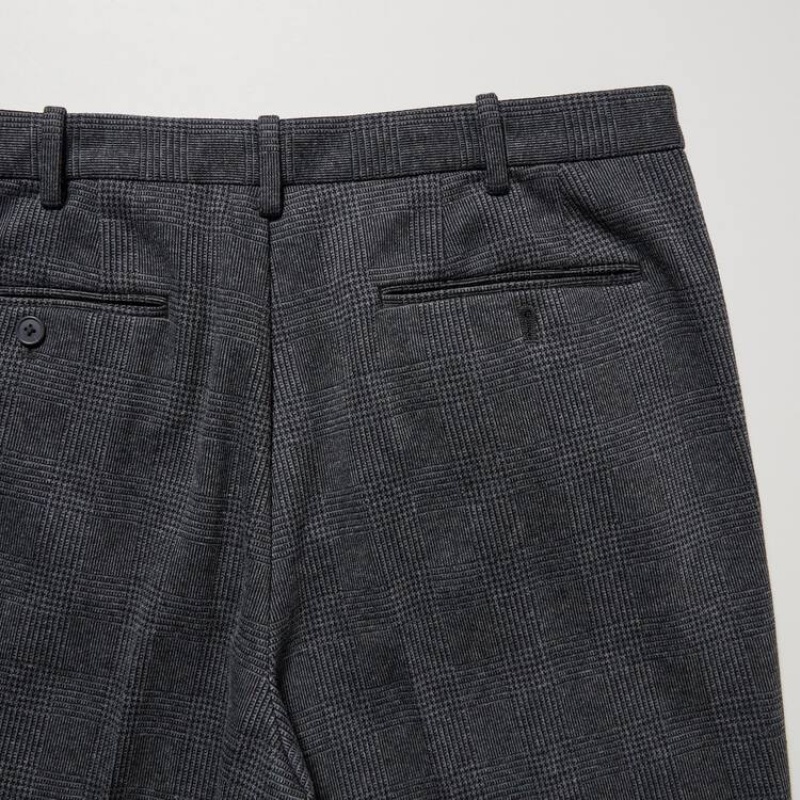 Pantalon Uniqlo Smart Glen Checked Ankle Length Homme Grise | 5157018
