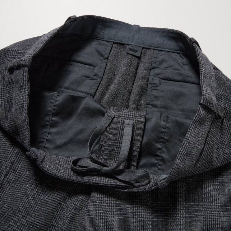 Pantalon Uniqlo Smart Glen Checked Ankle Length Homme Grise | 5157018