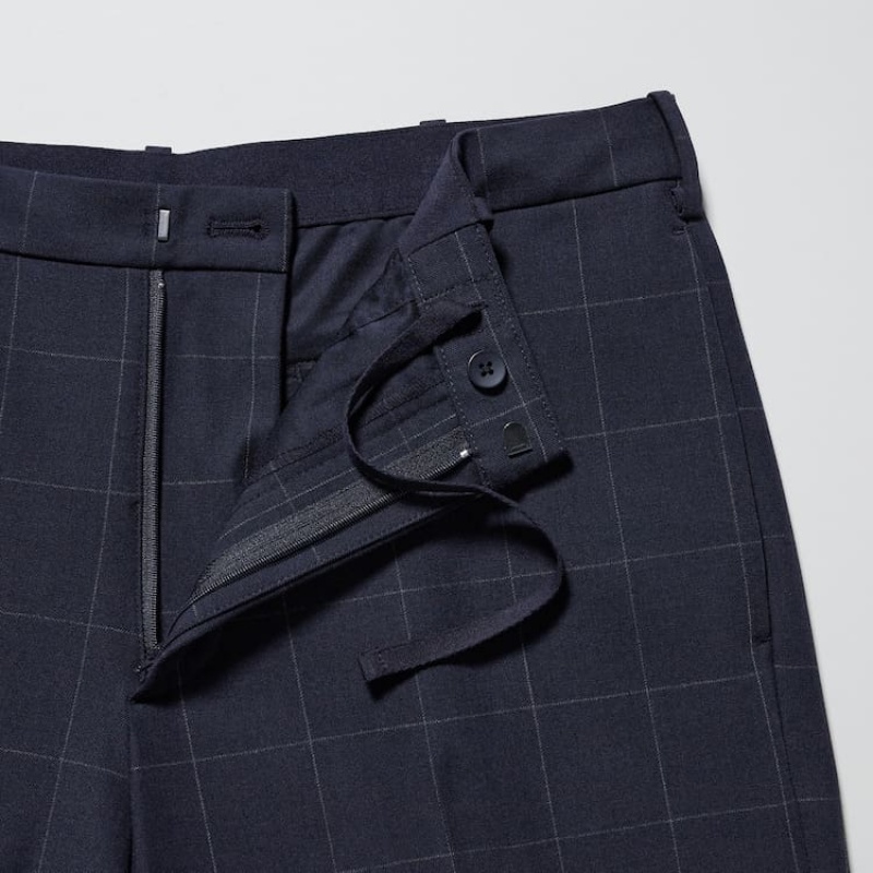 Pantalon Uniqlo Smart Patterned Ankle Length Homme Bleu Marine | 7116751