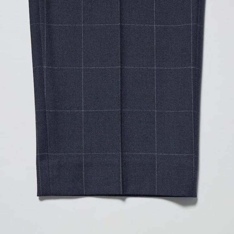 Pantalon Uniqlo Smart Patterned Ankle Length Homme Bleu Marine | 7116751