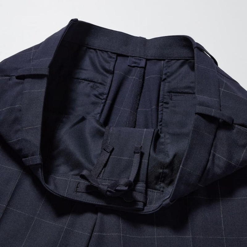 Pantalon Uniqlo Smart Patterned Ankle Length Homme Bleu Marine | 7116751