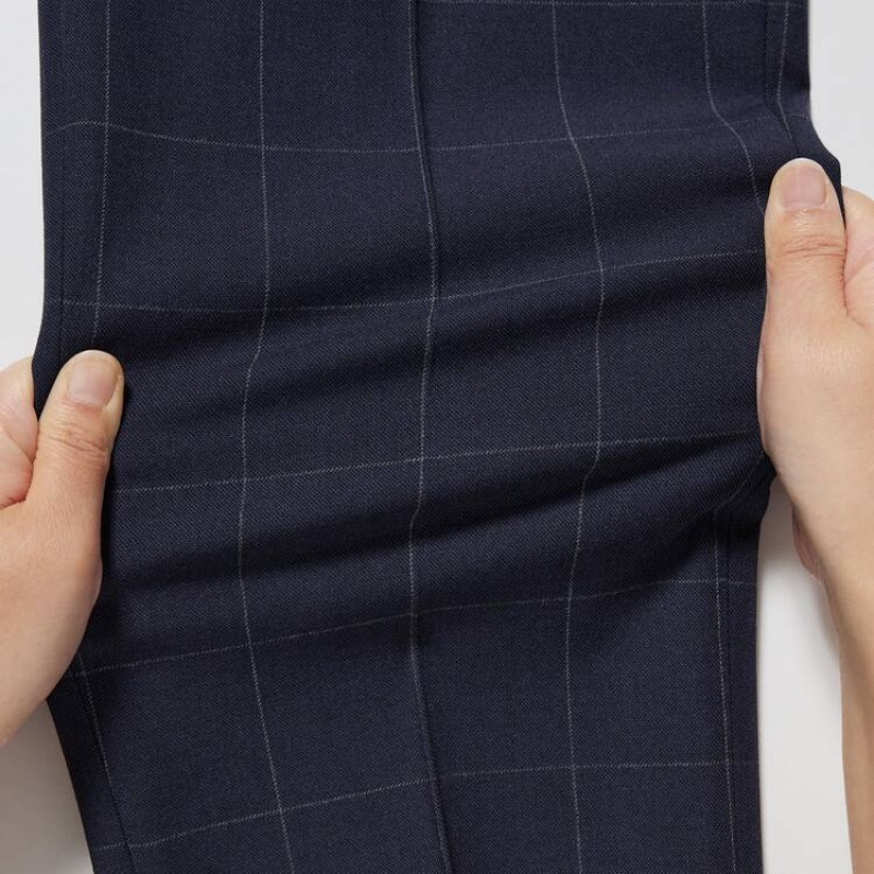 Pantalon Uniqlo Smart Patterned Ankle Length Homme Bleu Marine | 7116751