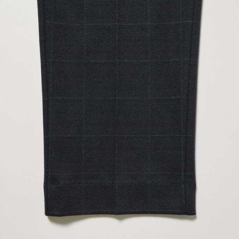 Pantalon Uniqlo Smart Windowpane Checked Ankle Length Homme Bleu Marine | 5465279