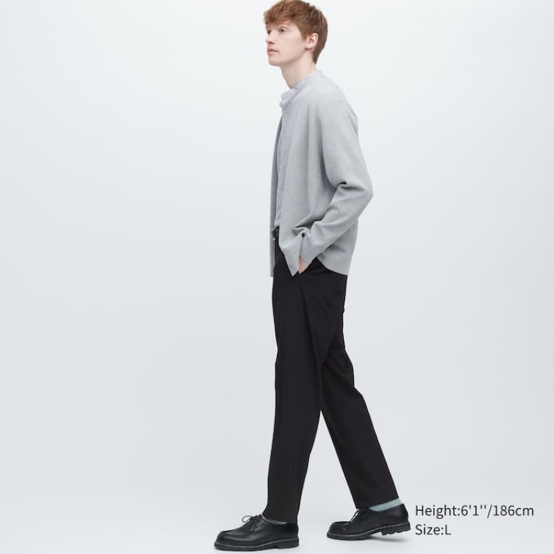 Pantalon Uniqlo Smart Wool-like Ankle Length Homme Grise | 6416901