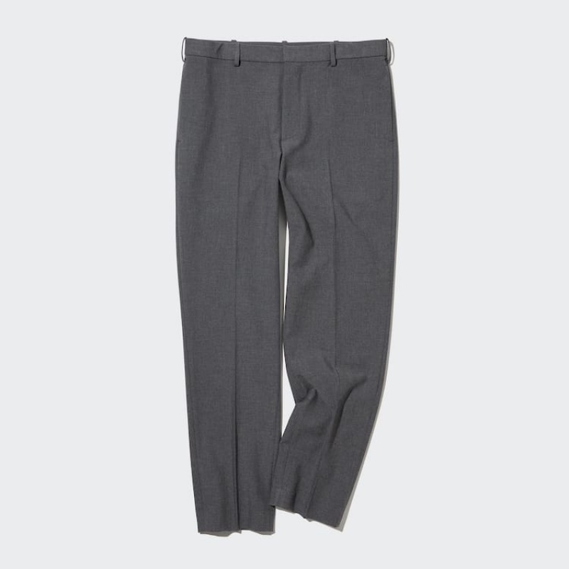 Pantalon Uniqlo Smart Wool-like Ankle Length Homme Grise | 6416901